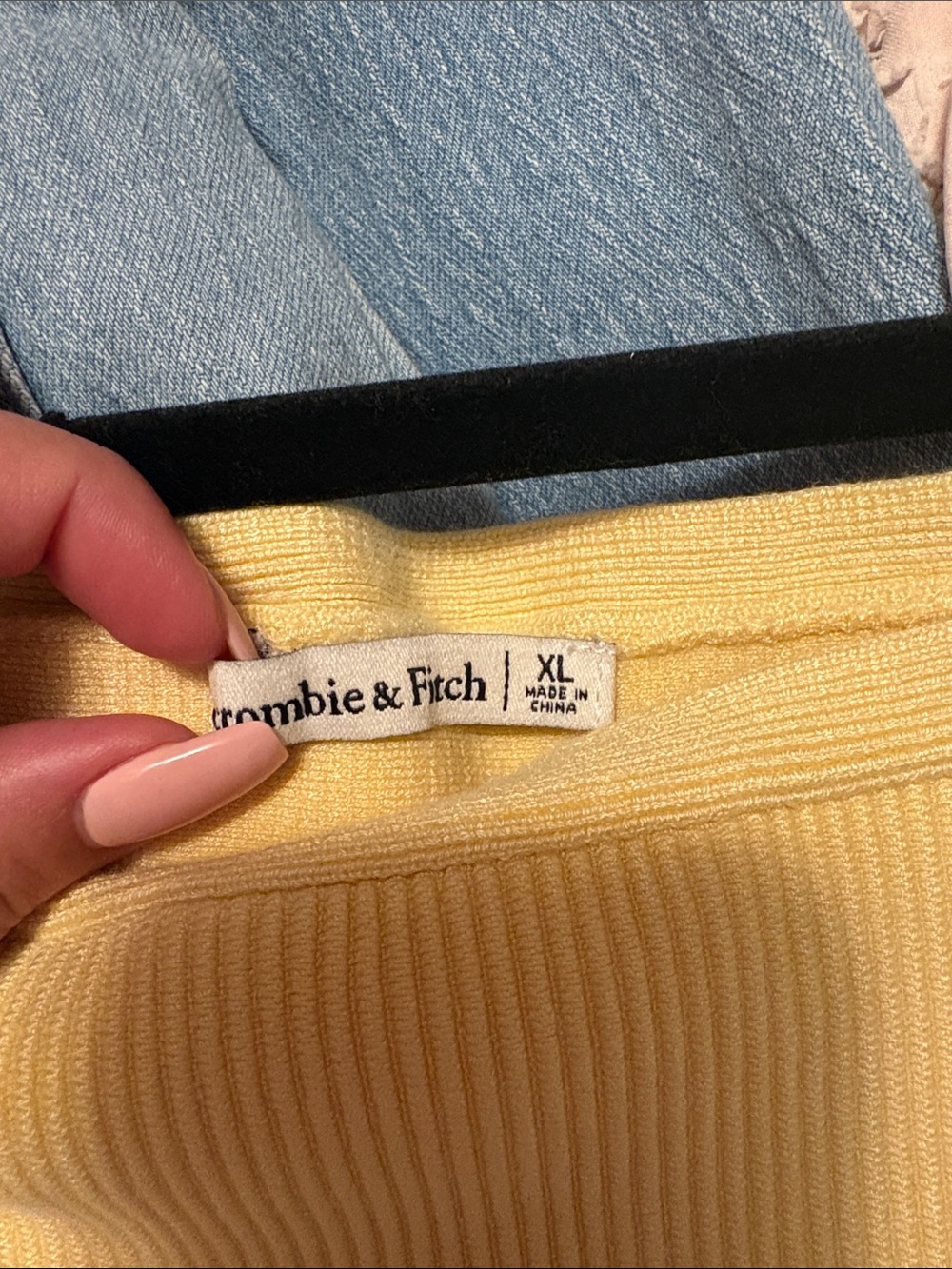 Yellow Sweater Ribbed Tank Top - Picture 2 of 5